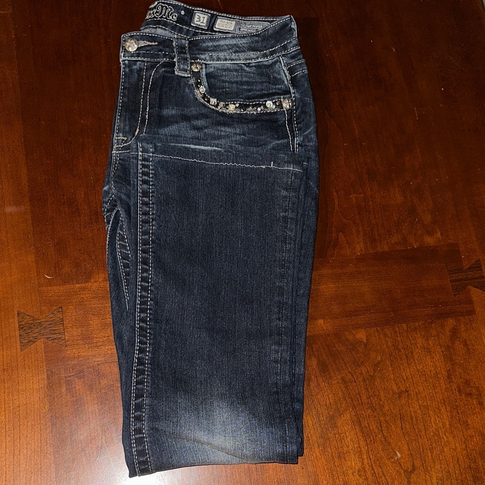 Miss Me Black Straight Leg Jeans